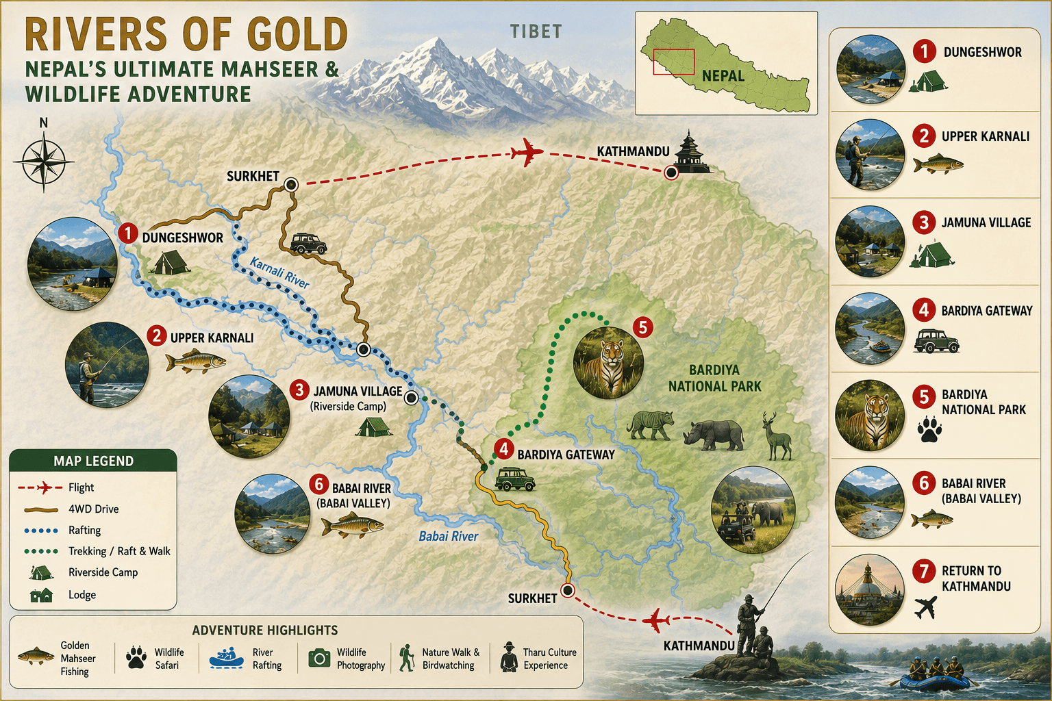 Tour Map of The River  Expedition